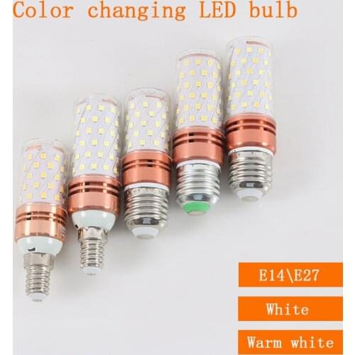 LED Lights Light Candle Bulb E14Small Screw White Warm Two Color Changing Dimming 12w16w Modern Lamp Smart Home CCC Lamps Leds