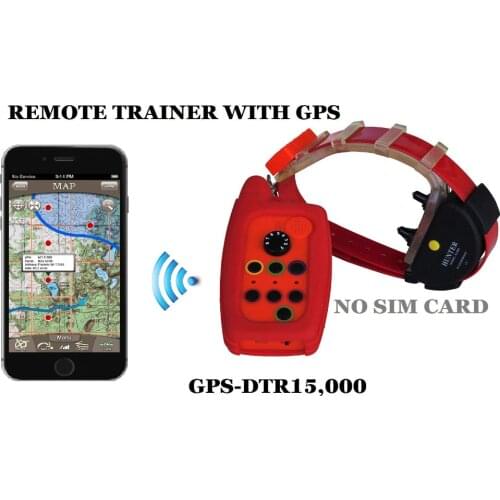 WATERPROOF DOG TRAINING COLLAR WITH GPS TRACKER RANGE 15 KM with BUILD in ANTENNA