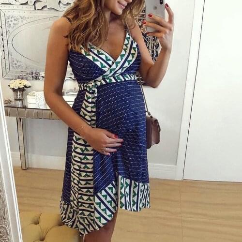 Women Pregnant Dresses Maternity Nursing Stripe Breastfeeding Summer Backless Dress Pregnancy Clothes 2022 Sexy Album Photo Robe