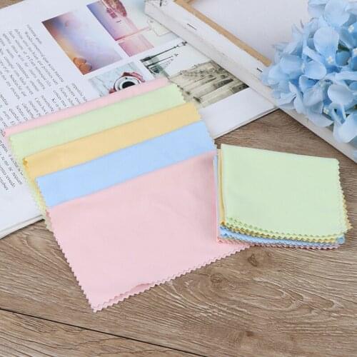 10 pcs/lots Eyeglasses Cleaner Microfiber Glasses Cleaning Cloth For Lens Phone Random Color
