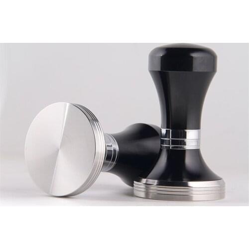 58mm Coffee Tamper 304Stainless Steel Adjustable Grip Coffee Grind Machine Press Flat Base Barista Cafe Accessories