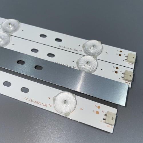 8pcs/set 4pcs right+4pcs left 5LED+5LED Aluminum CJ 1.30.1.80901704R TV maintenance backlight strip