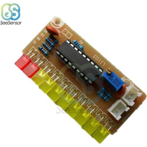 DC 9V-12V LM3915 10 LED Sound Audio Spectrum Analyzer Level Indicator DIY Kit Electoronics Soldering Practice Set