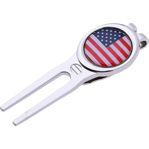 Switchblade Golf Pitch Repair Divot Tool Groove Cleaner and Ball Mark for Golfer Training Aids Golf Course Golf Club