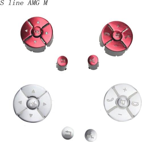 Car Styling Steering Wheel Buttons protection Cover Sticker Trim For Mercedes Benz C E Class W204 W212 Interior Auto Accessories