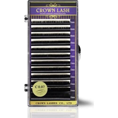 CrownLASH Black Volume Lash C, D 0.03 0.05 0.07 0.085 7-15mm 9sizes mixed tray 3D 4D 5D 6D