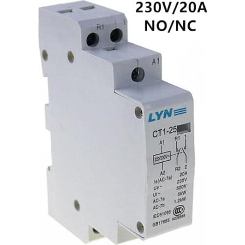 CT 2P 20A 220V 1NO 1NC household AC contactor /Household contact module LYN