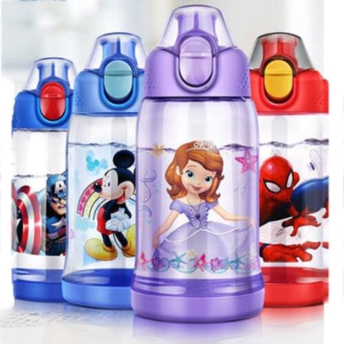 Disney children drink cups summer kindergarten shatter-resistant leak-proof straw cup students drinking cups safe hygienic cup