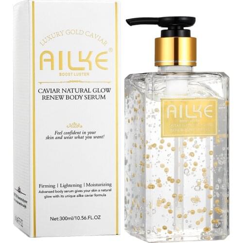 AILKE soins du corp Caviar EXTRACTS Naturals Body Lotion Water Hydration Whitening lightening OEM ODM Women Skin care face Serum