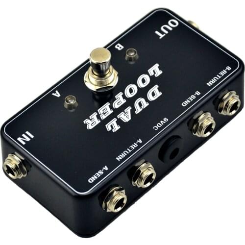 Hand made 2 Loop True Bypass Black Looper Guitar Switch A/B Pedal box for guitar accessories