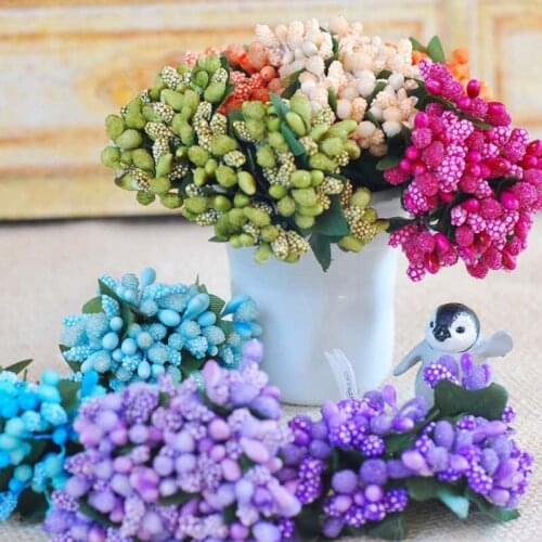 Mini Fruit Crystal Glass Beads Small Artificial Flower Home Garden Decor Christmas Wedding Decoration Craft DIY Accessories