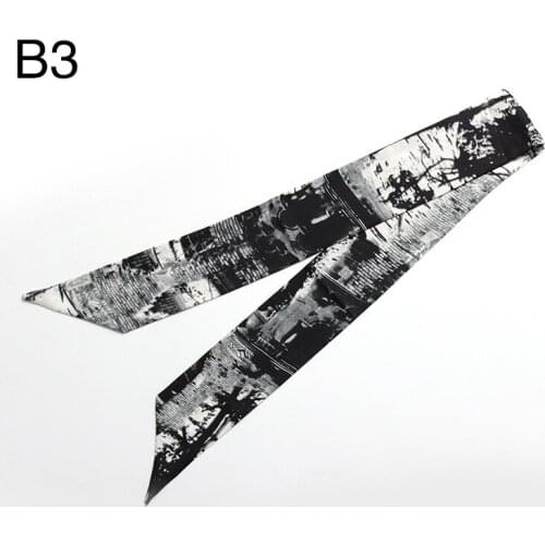 Cartoon Fashion Lady Tribute Silk Riband Character Scarves Bags Scarf Small Ribbon Hair Band Bandeaus BD30 Drop Shipping