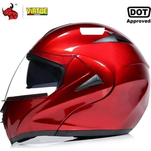 2021 Flip Up Motorcycle Helmet Motorbike Modular Dual Lens Moto Motocross Helmet Crash Full Face Helmets Casque Moto Casco