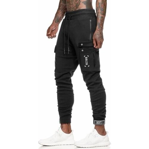 Big Pockets Run Jogging Pants Men Cargo Sweatpants Workout Sport GYM Pants Quick Dry Running Pants Men Training Trousers
