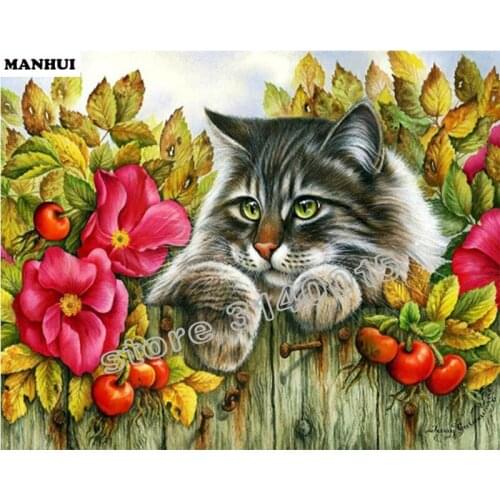 Handmade needlework diy diamond painting kit diamond embroidery full rhinestone cat cross stitch diamond painting BFC127