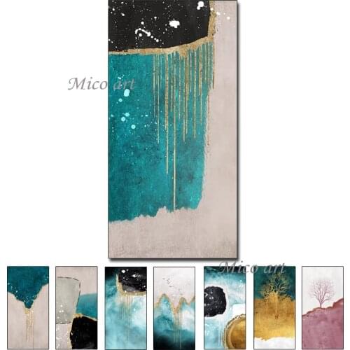 New Arrival Design Abstract Colorful Gold Foil Oil Painting Art Pieces Modern Home Wall Decoration Canvas Wall Art And Craft