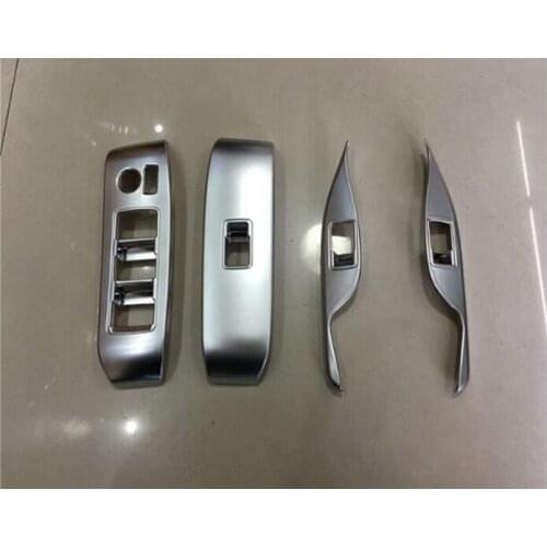 For ALPHARD VELLFIRE 30 2015-18 Year Door Armrest Switch Decorative Frame Chrome Trim Cover