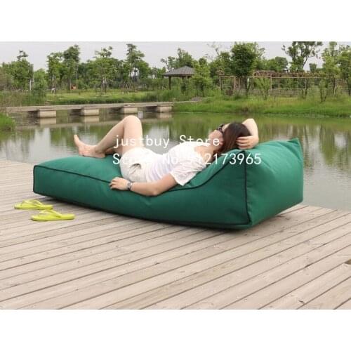 Manufacturers Cone polyester EXTRA BIG LONG ENOUGH Bean Bag Sofa Factory Supply Leather sofa with ottoman