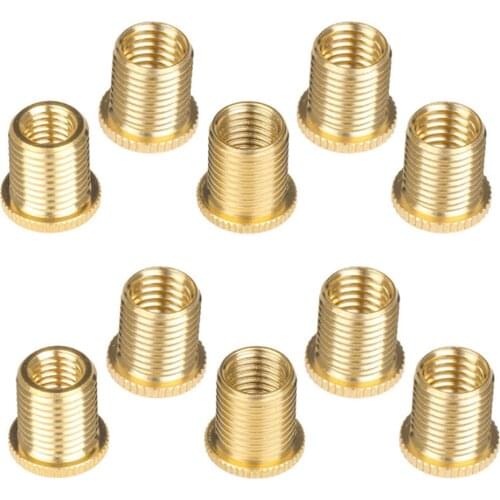 10X Aluminum Alloy Gear Shift Knob Thread Adapter Nuts Insert Set M10x1.25