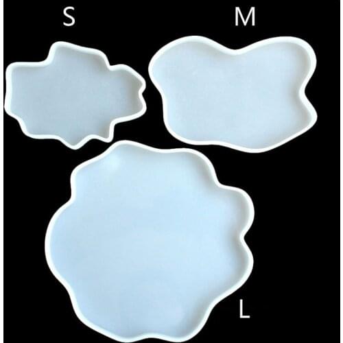 Diy Resin Coaster silicone mold diy Creative agate cutting ocean epoxy concrete decorative crafts coasters tray base mold