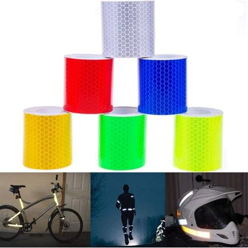 Reflective Warning Tape 5cmx3m High Visibility Self-adhesive Film Waterproof Safety Reflector Warming Stickers for Vehicles Cars