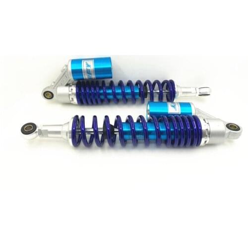 Universal 380mm Motorcycle Air Shock Absorber Rear Suspension For Honda Suzuki Kawasaki Yamaha Ducati Scooter ATV Silver +blue