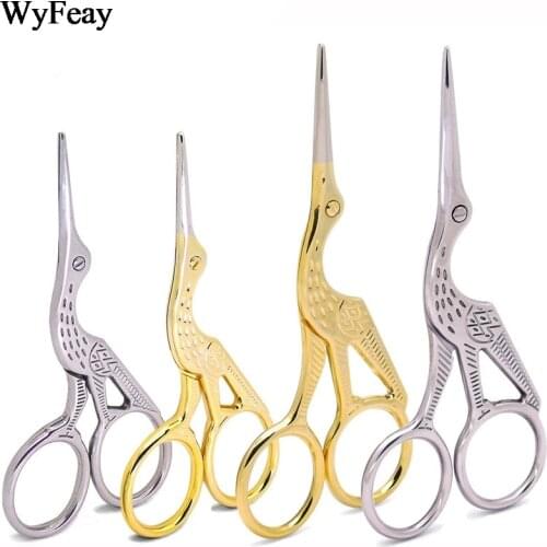 Crane Cross Stitch Retro Classic Vintage Antique Embroidery Sewing Stainless Steel Tailor Scissor Thread Scissors Thread Cutter