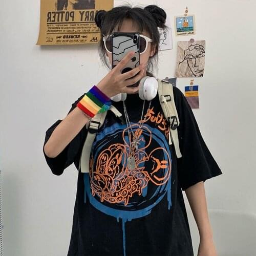 Women album dropshipping vintage clothes Casual loose accessory top tee Personalized printing tshirt streetwear Harajuku T Shirt