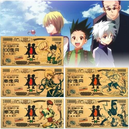 1 Pcs Cartoon Anime Hunter X Hunter Cosplay Commemorative Coins Figure Gon Freecss Kurapika Gold Coins Collection Gift Toys