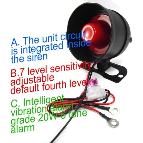 1-Way Car Alarm Security Keyless Entry System with 4-Button Remote