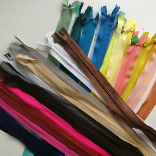 50pcs/lot 3# 60cm Lace Nylon Coil Invisible Zipper Close End Skirt Pillow Cushion Dress Bag Coat Tailor Sewing Accessories