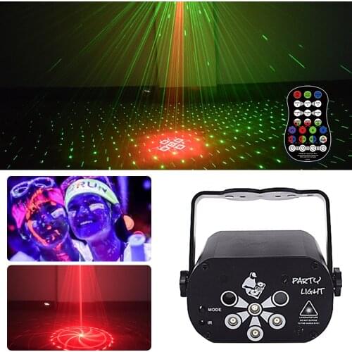 129 Patterns USB Rechargeable Led Laser Projector Lights RGB UV DJ Sound Party Disco Light for Wedding Birthday Party dj bedroom