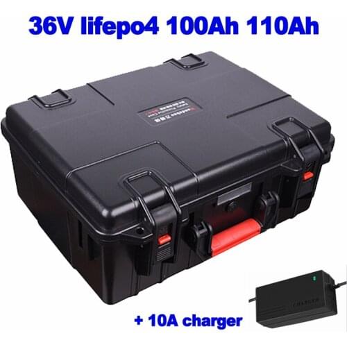 36v 100ah 110ah lithium iron phosphate LiFePo4 battery pack for Artificial intelligence robot forklife AGV VAN RV EV 10A Charger