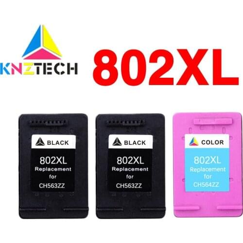 3x ink cartridges for hp802 802XL with high capacity ink for 802 for 1000 1050 2000 2050 1010