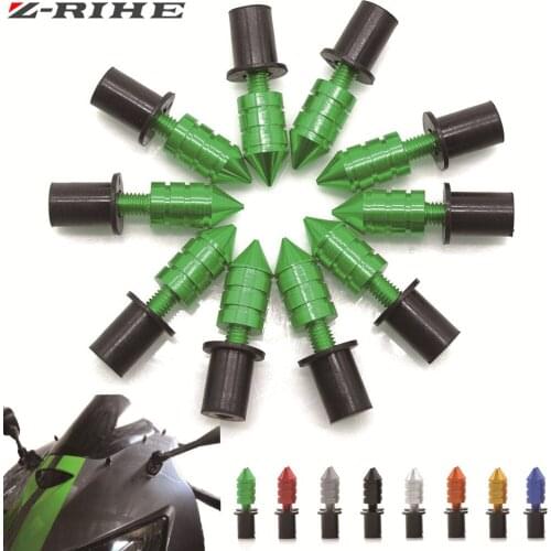 5mm Universal Motorcycle Windscreen Spike M5 Bolts Well Nuts For KAWASAKI NINJA ER6N ER 6N ER-6N 2009 2010 2011 2012 2013 2014