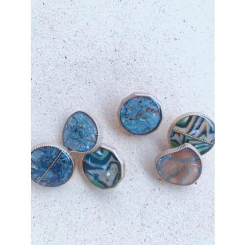 5pieces Metal Gold Needlework Buttons for Clothing Decorative Women Cardigan Sweater Sewing Accessories Fancy Designers