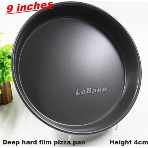 9 inches 4cm height non-stick aluminium alloy deep hard film pizza pan round pizza pans pie pancake mold cake plate DIY bakeware