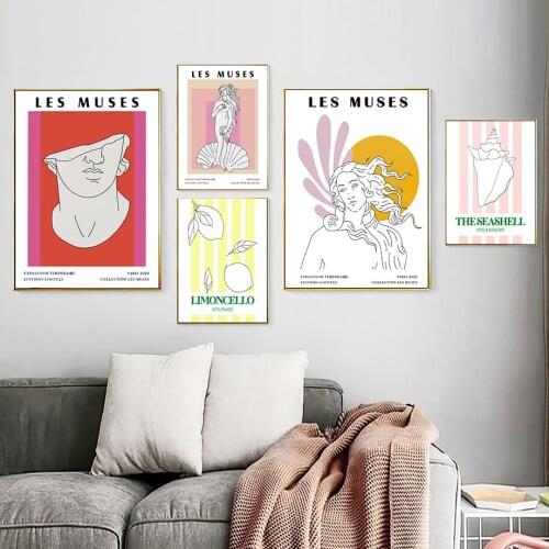 Les Muses David Venus Angel Abstract Artwork Wall Art Canvas Painting Nordic Posters And Prints Decor Pictures For Living Room