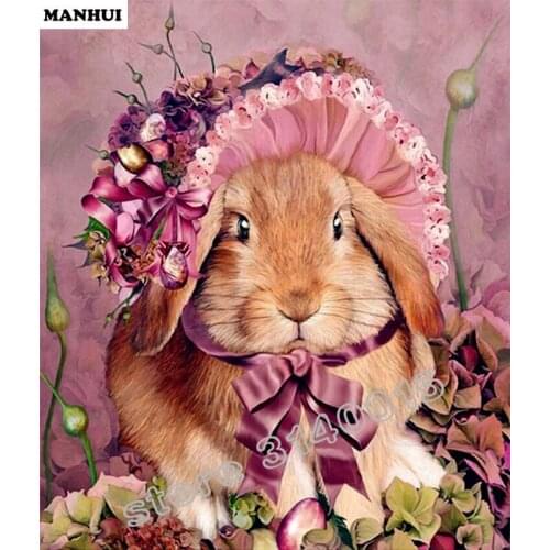Diamond Cross Stitch Painting Diamond Embroidery Square Diamond Mosaic Picture Home Decoration Cartoon rabbit ABC047