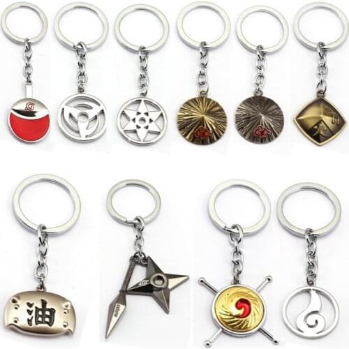 Anime Naruto Keychain Pendant Key Ring Car Key Chains Sasuke Gaara Key Holder Men Women Jewelry Gift