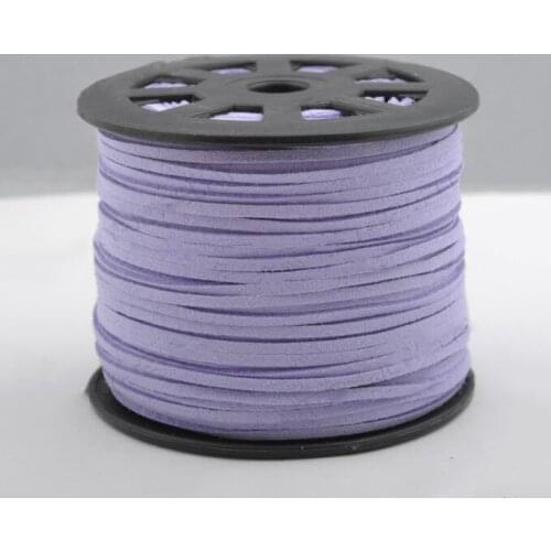 100yards/ Roll+3mm X 2mm Lavender Faux Suede Velvet Leather Cord+DIY Jewelry Bracelet Necklace Rope String Accessories