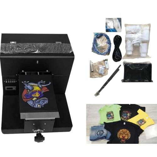 Newest A4 Flatbed DTG Printer Digital Textile Printer Cotton T-shirt Printing Machine