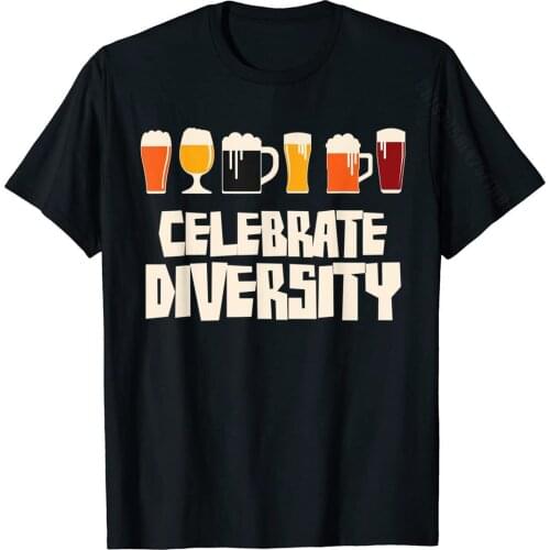 Beer Celebrate Diversity T-Shirt Design Men Tshirts Brand Cotton Tops T Shirt Summer