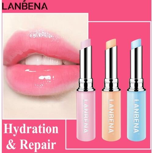 LANBENA Rose Hyaluronic Lip Balm Chameleon Nourishing Moisture Lips Plumper Relieve Dryness Smoothing Fine Lines Care Lipstick