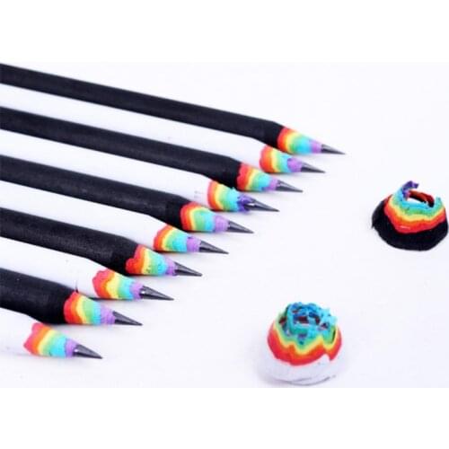 Pencil Hb Rainbow Color Pencil Stationery Items Drawing Supplies Cute Pencils For School Office