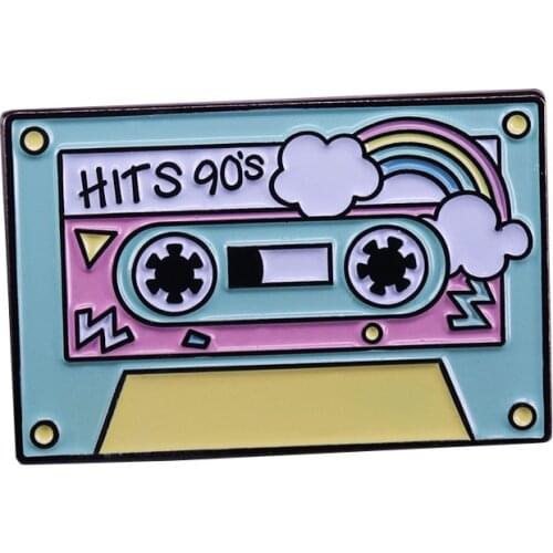 Classics 90s Tape Hard Enamel Pins Brooches Women Men Lapel Badges Backpack Collar Fashion Jewelry Gifts For Kids Friend