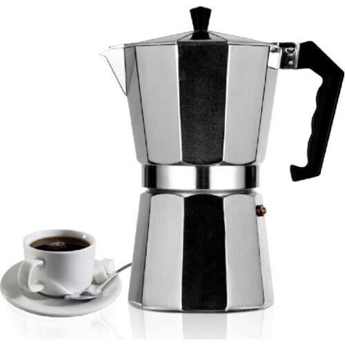 Coffee Maker Aluminum Mocha Espresso Percolator Pot Coffee Maker Moka Pot 1cup/3cup/6cup/9cup/12cup Stovetop Coffee Maker WF