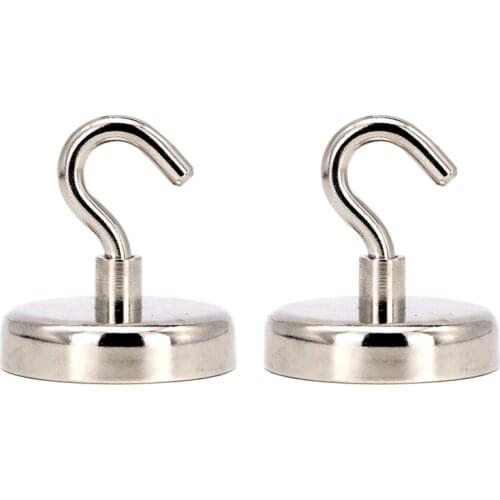 Indoor Outdoor Magnetic Hook Magnet Holder Neodymium Heavy Duty Neodymium Refrigerator Surfaces 20mm Diameter 10kg Cup Key Tool