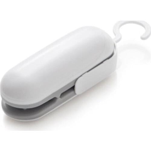 Mini Bag Sealer, Handheld 2 in 1 Heat Sealer and Cutter Portable Bag Resealer, Fresh Food Snack Bag Sealer (Gray)