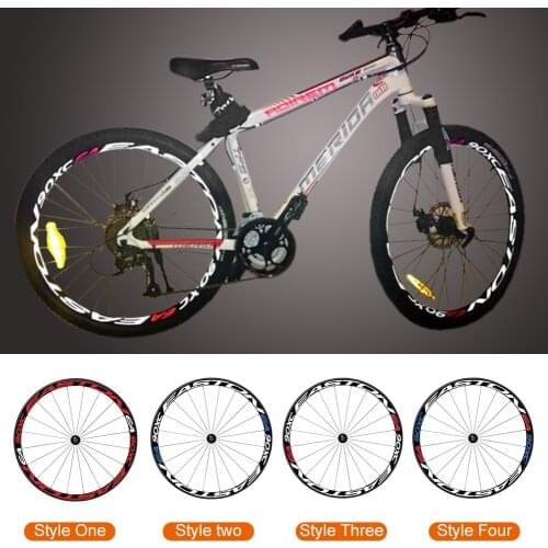 Multicolor Bike Reflective Stickers MTB Cycling Wheel Rim Stickers Bike Tire Decals Stickers Safety Decor Sticker Accessories